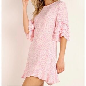 FAITHFULL THE BRAND Serafina Sunflower Mini Dress